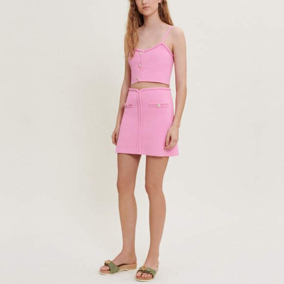 NWT Maje Jadena Mini Skirt ASO Cheryl Blossom - Picture 6 of 13